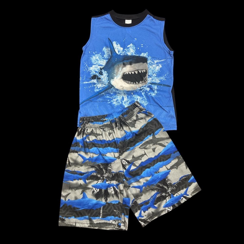 Kids Great White Shark 2-piece pajama set